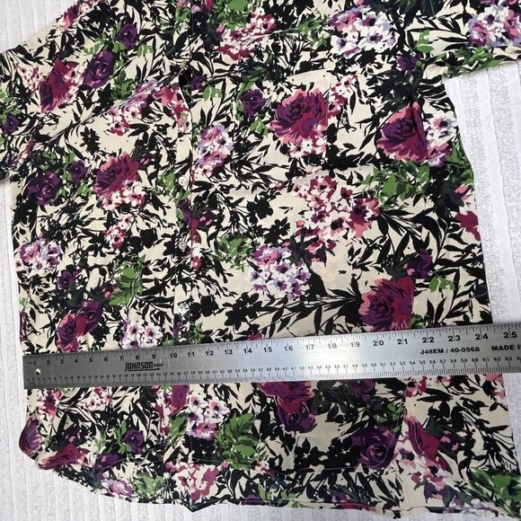 J. Jill Womens Multicolor Floral Oat Leaf Long Sleeve Top Tunic Blouse Large New - Picture 5 of 9